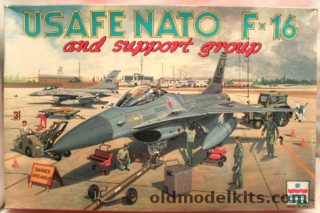 ESCI 1/48 USAFE NATO F-16 Fighting Falcon with Ground Support Group, 4078 plastic model kit